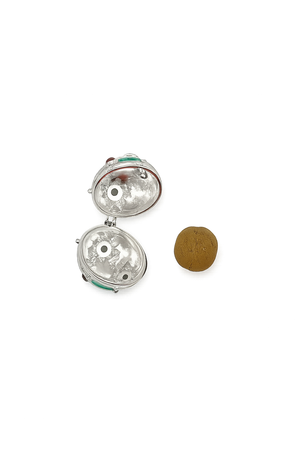 Mini Enamel Harmony (Green/Silver)