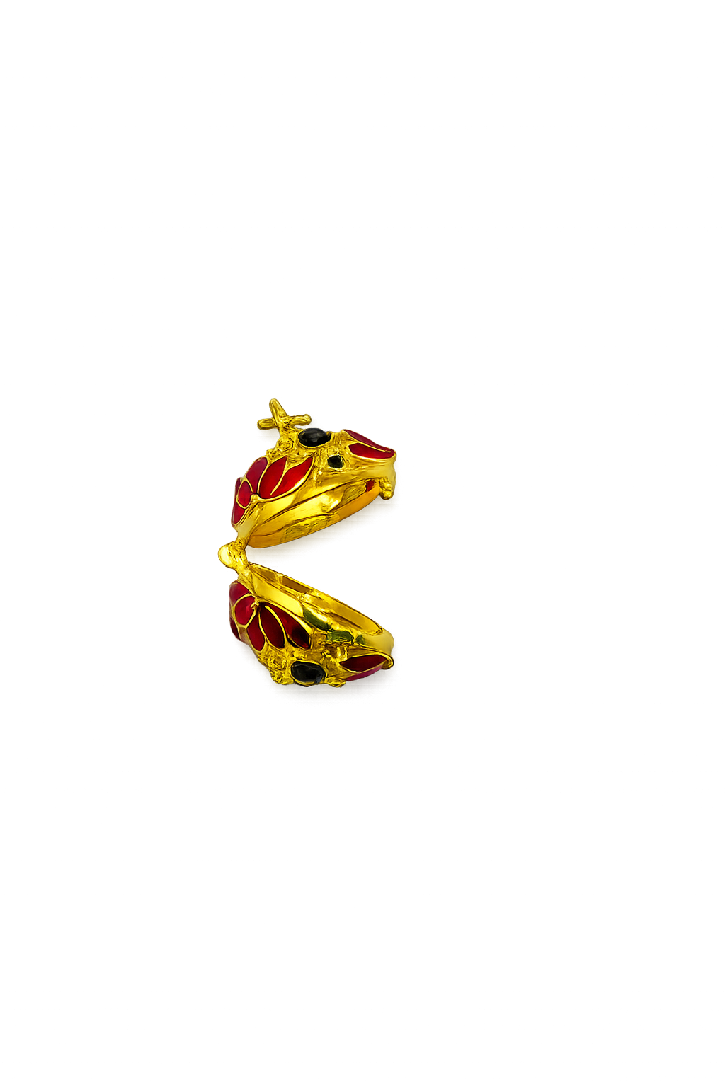 Mini Enamel Harmony (Red/Gold)