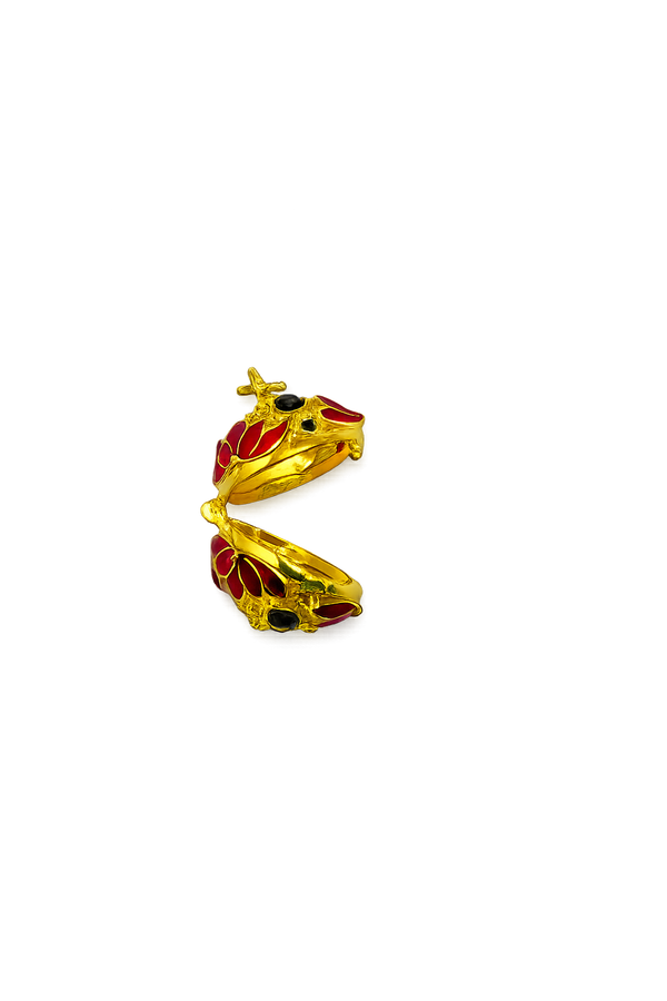 Mini Enamel Harmony (Red/Gold)