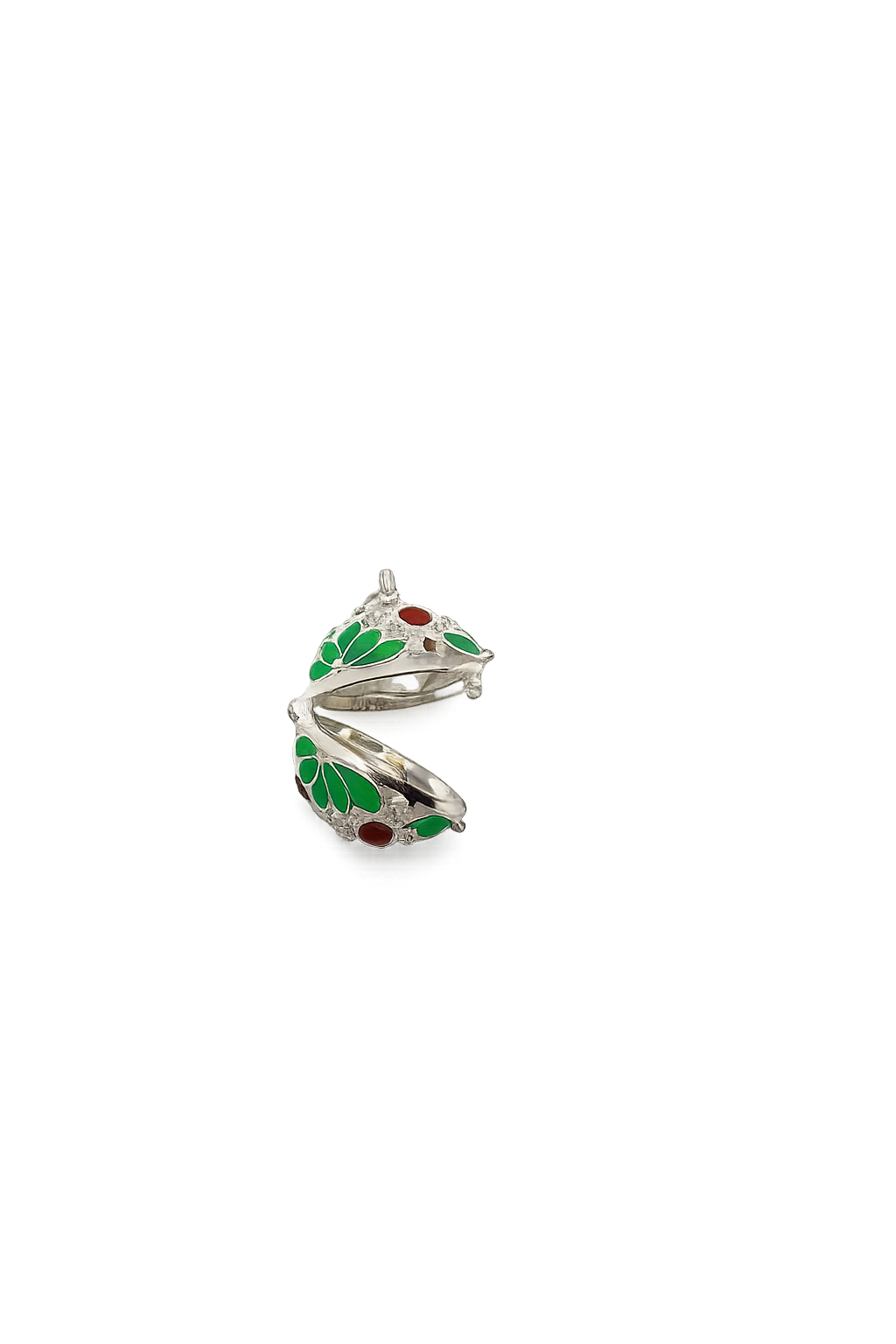 Mini Enamel Harmony (Green/Silver)