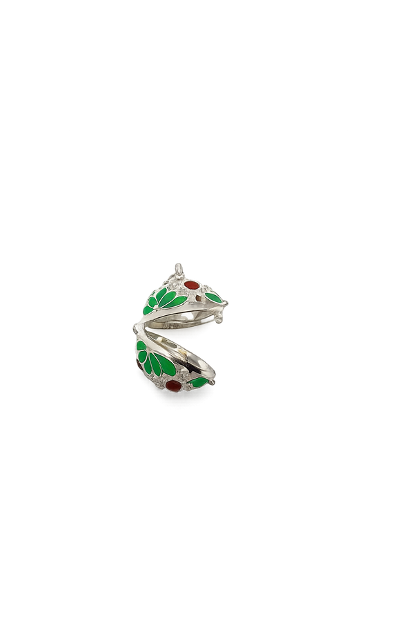 Mini Enamel Harmony (Green/Silver)