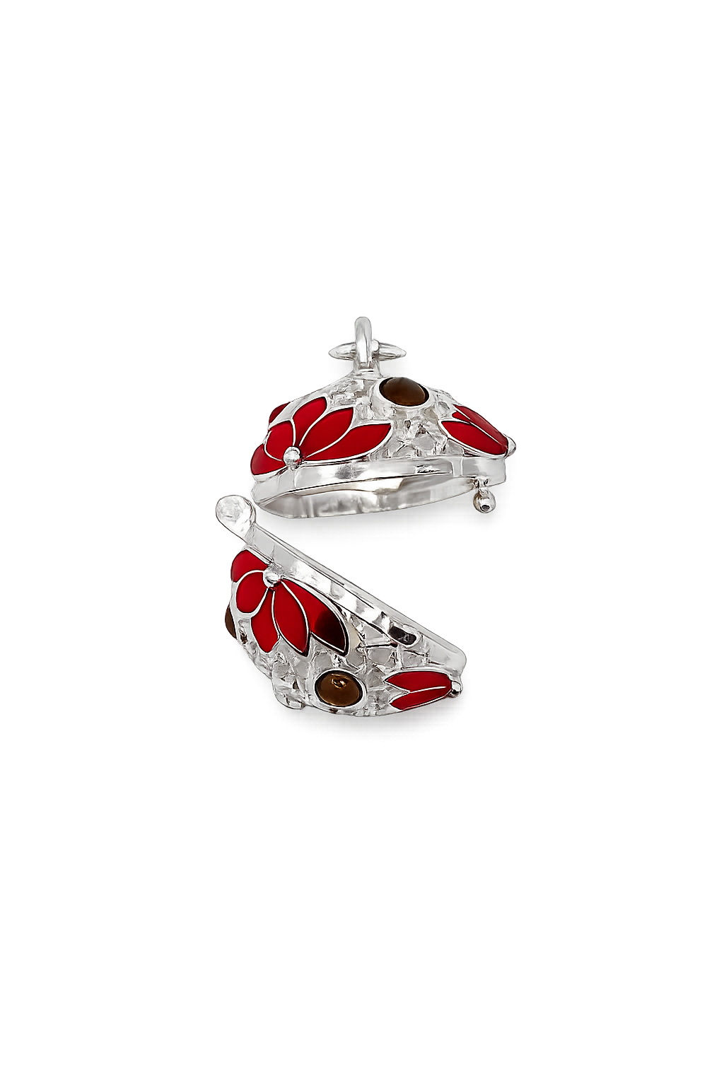 Mini Enamel Harmony (Red/Silver)