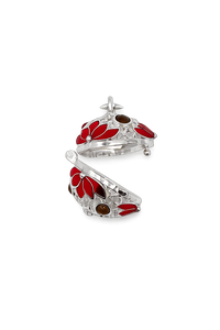 Mini Enamel Harmony (Red/Silver)
