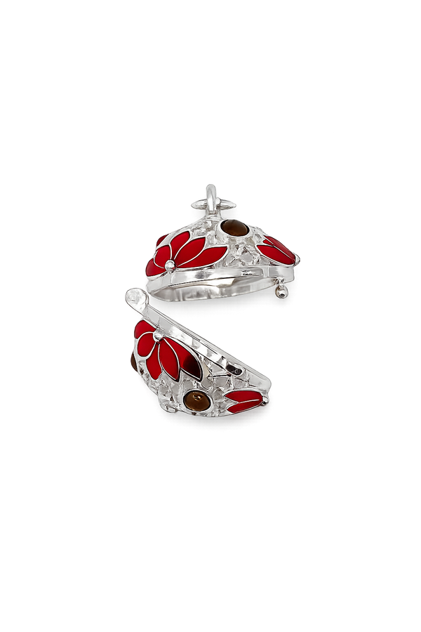 Mini Enamel Harmony (Red/Silver)