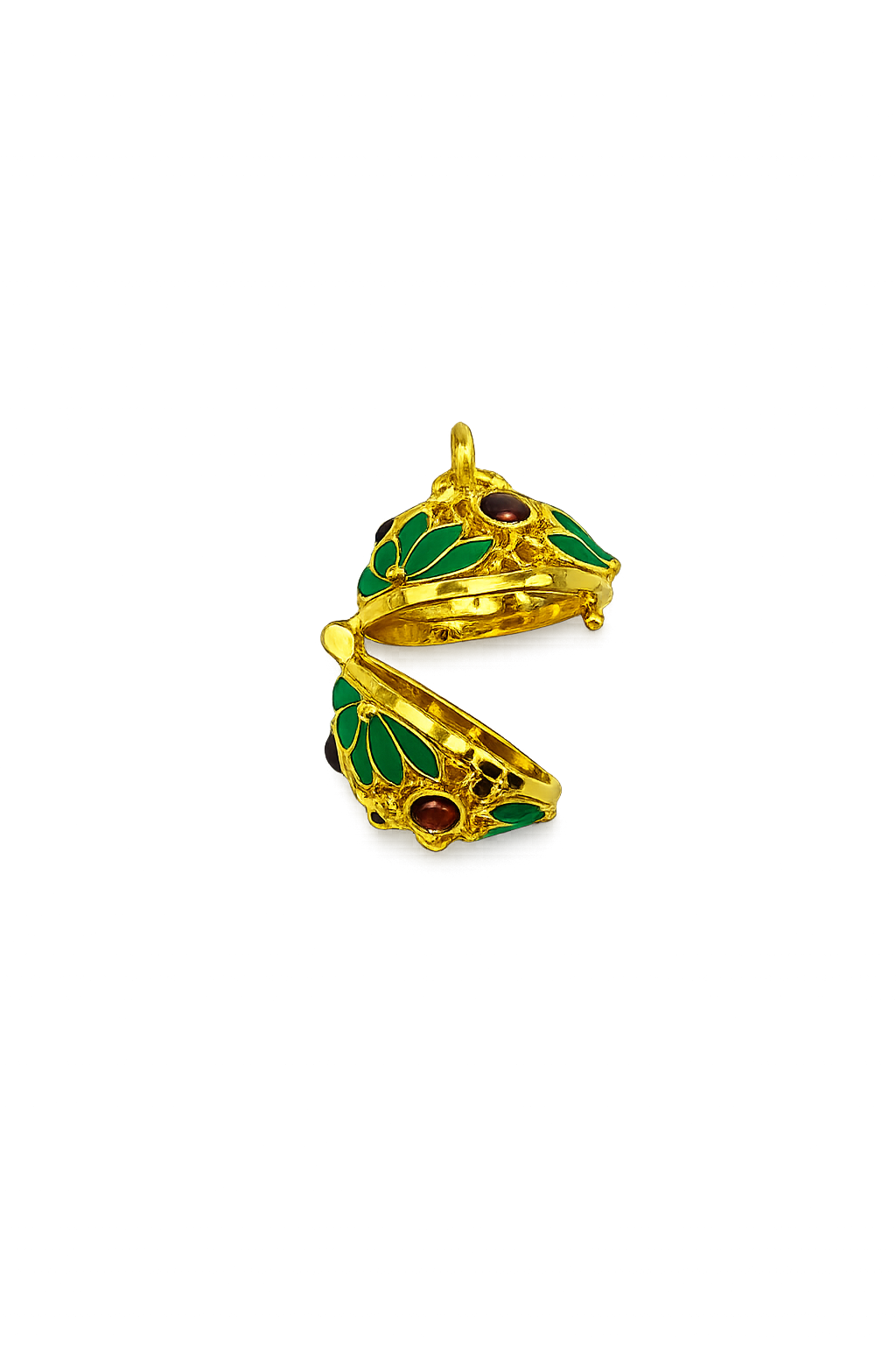 Mini Enamel Harmony (Green/Gold)