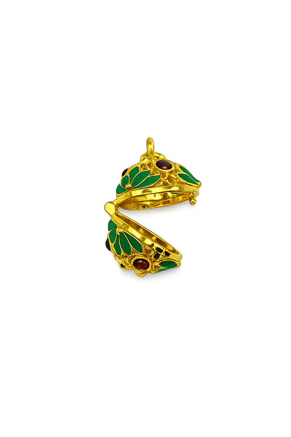 Mini Enamel Harmony (Green/Gold)