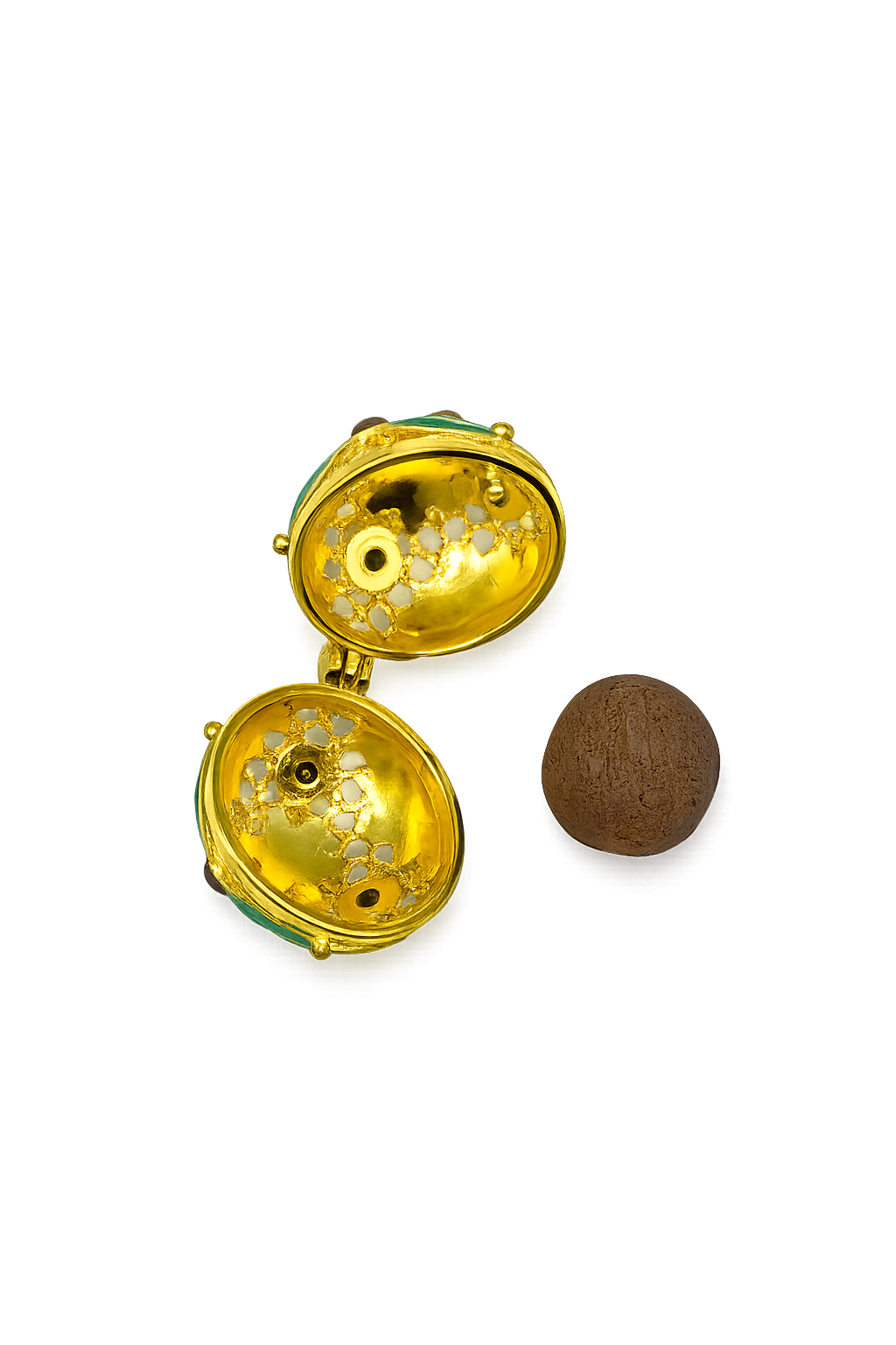 Mini Enamel Harmony (Green/Gold)