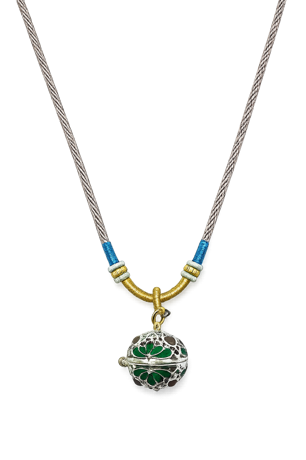 Mini Enamel Harmony (Green/Silver)