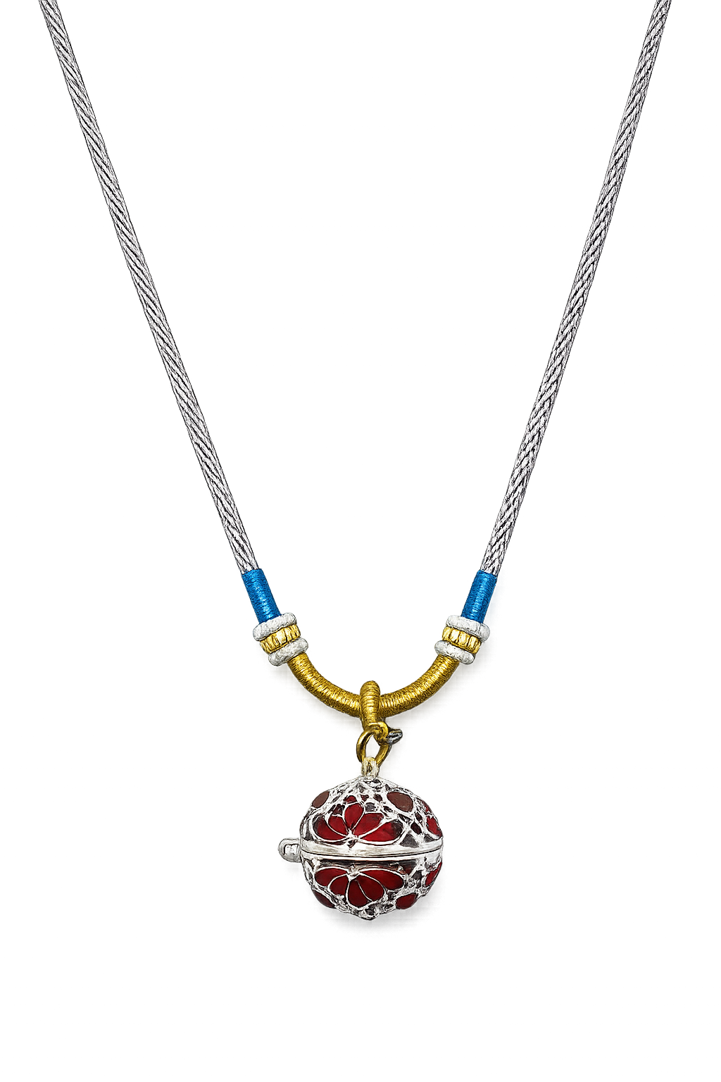 Mini Enamel Harmony (Red/Silver)